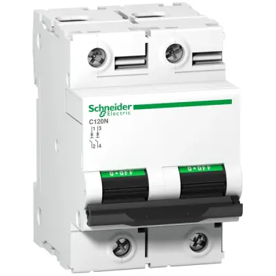 Schneider Electric - A9N18384 - C120N 2P 100A D 10000A 415V MINIATURE CI - 1