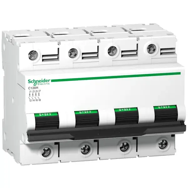 Schneider Electric - A9N18524 - C120H 4P 100A D 15000A 415V MINIATURE CI - 1