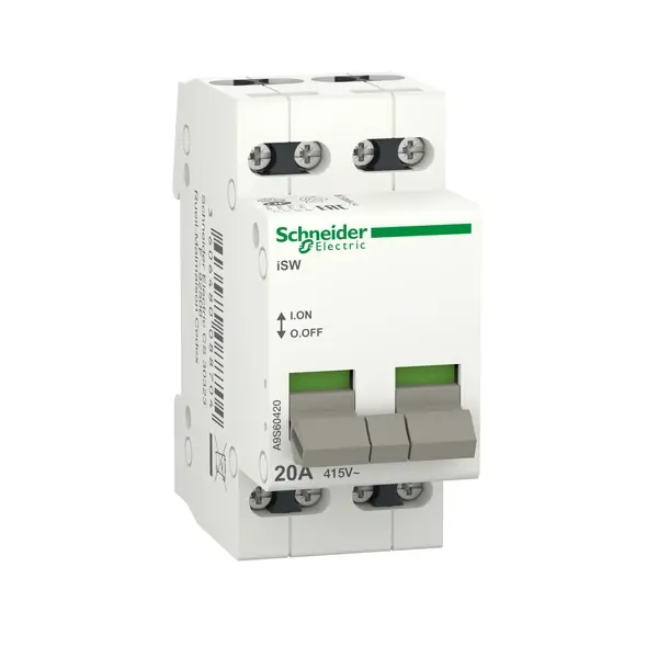 Schneider Electric - A9S60420 - iSW SWITCH 4P 20A 415V - 1