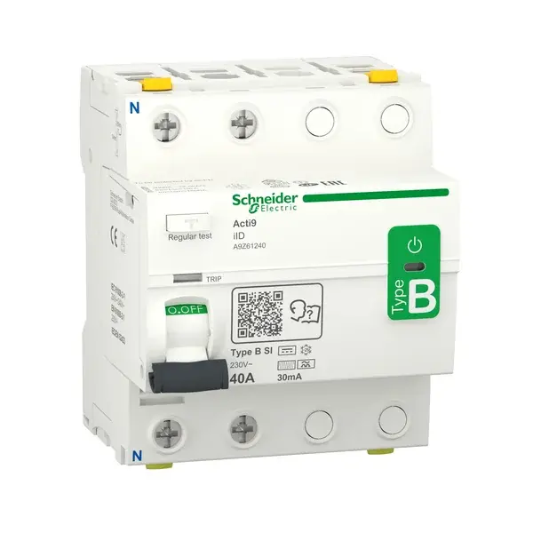 Schneider Electric - A9Z61240 - Acti9 iID 2P 40A 30mA B-SI RCCB - 1