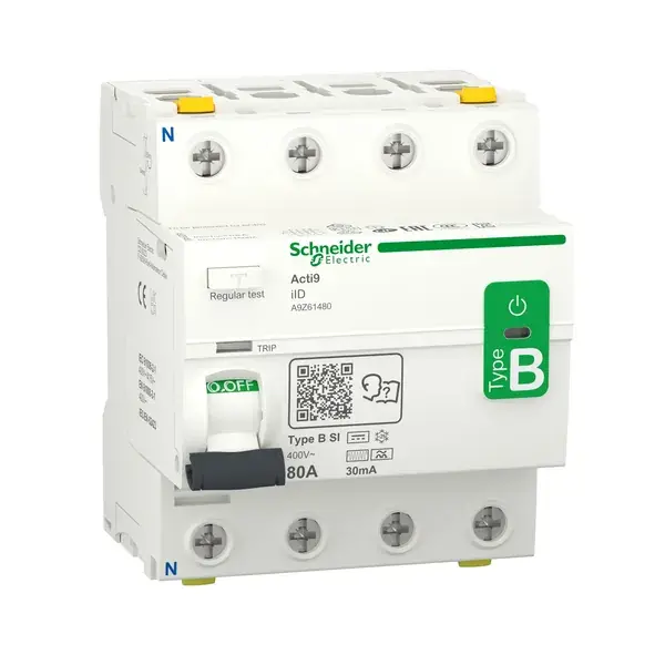 Schneider Electric - A9Z61480 - iID 4P 80A 30mA B-SI type 400V - 1