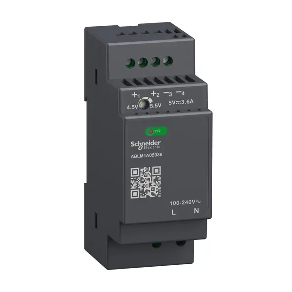 Schneider Electric - ABLM1A05036 - POWER SUPPLY 5V 3.6A MODULAR - 1
