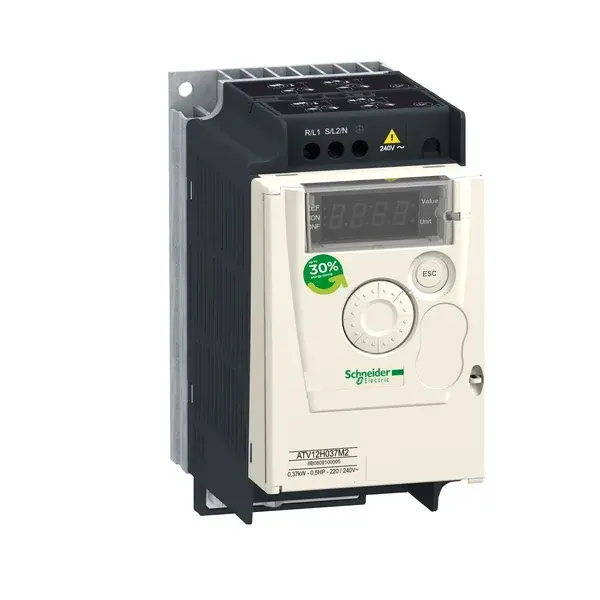 Schneider Electric - ATV12H037M2X - ATV12-0,37kW-240V monophas-W/O EMCfiltr - 1