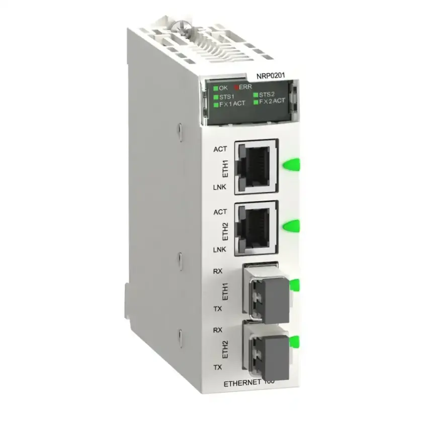 Schneider Electric - BMXNRP0201 - Fiber Converter SM/LC 2CH 100Mb - 1