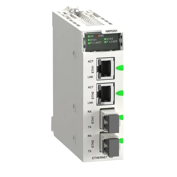 Schneider Electric - BMXNRP0201 - Fiber Converter SM/LC 2CH 100Mb - 1