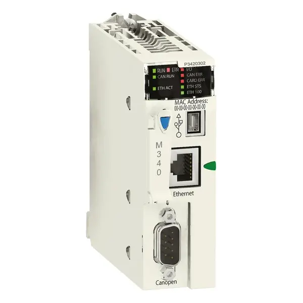 Schneider Electric - BMXP3420302 - M340 CPU-CANopen/max 256Analog IO - 1