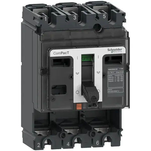 Schneider Electric - C10S3D - BASIC FRAME NSX100S 100kA DC 3P 100A - 1