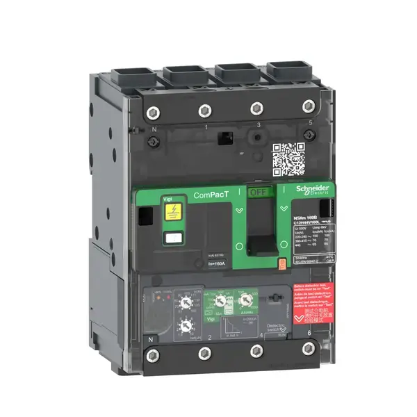 Schneider Electric - C12B44V160L - NSXm160B 25kA AC 4P 160A 4.1 ELINK - 1