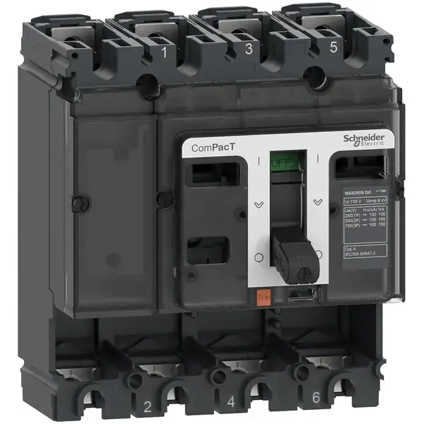 Schneider Electric - C25F4D - BASIC FRAME NSX250F 36kA DC 4P 250A - 1