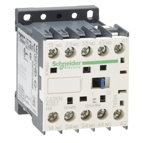 Schneider Electric - CA2KN40B7 - TeSys K control relay 4NO 24V AC coil - 1