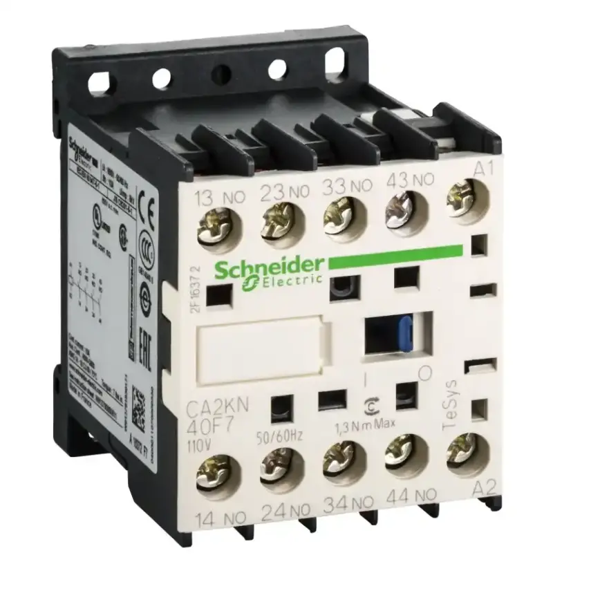 Schneider Electric - CA2KN40F7 - TeSys K control relay 4NO 110V AC coil - 1
