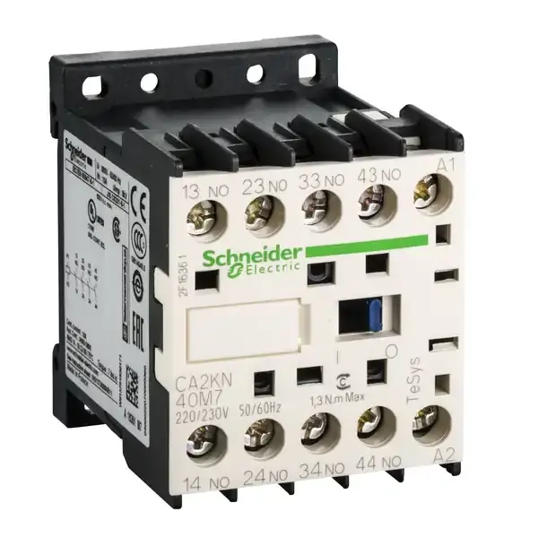 Schneider Electric - CA2KN40M7 - TeSys K control relay 4NO 220V AC coil - 1