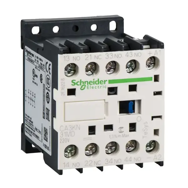 Schneider Electric - CA3KN31MD - K CONTROL RELAY 3NO 1NC 220VDC COIL - 1