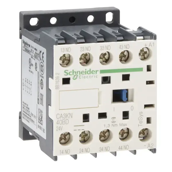 Schneider Electric - CA3KN40BD - TeSys K control relay 4NO 24V DC coil - 1
