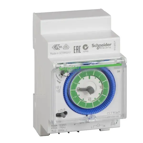 Schneider Electric - CCT15367 - IH Mech Time Sw. 54mm 1ch 7d, no resrv - 1