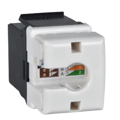 Schneider Electric - DC6KYSTUBK - DigiLink Cat6 UTP keystone black - 1