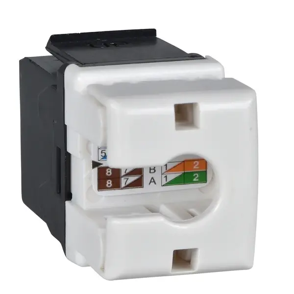 Schneider Electric - DC6KYSTUBK - DigiLink Cat6 UTP keystone black - 1