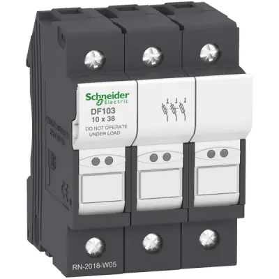 Schneider Electric - DF103 - TeSys fuse carrier 3P 32A - 1