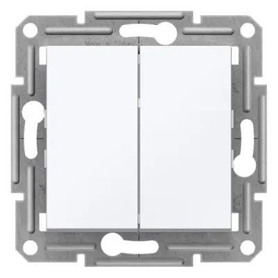 Schneider Electric - EPH0370121 - Asfora 2-circuit Switch w/o Frm White - 1