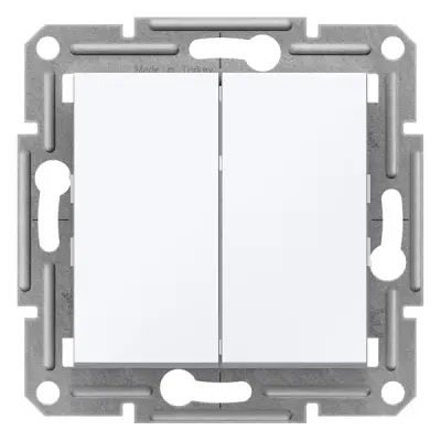 Schneider Electric - EPH0670121 - Asfora Double 2-way Sw. w/o Frm White - 1