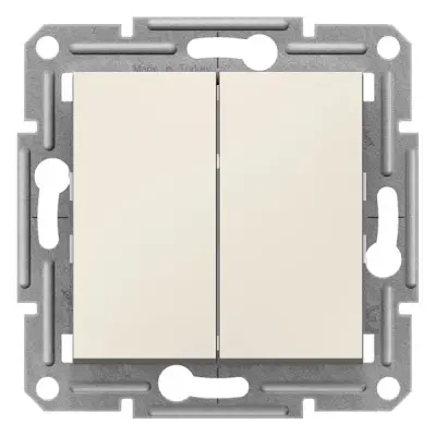 Schneider Electric - EPH0670123 - Asfora Double 2-way Sw. w/o Frm Cream - 1