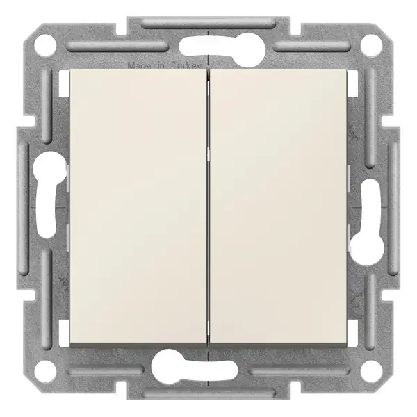 Schneider Electric - EPH0670123 - Asfora Double 2-way Sw. w/o Frm Cream - 1