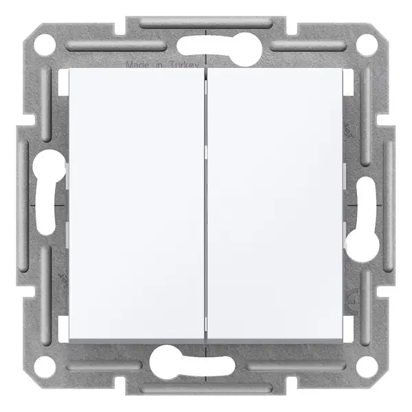 Schneider Electric - EPH1170121 - Asfora Double Push-button w/o Frm White - 1