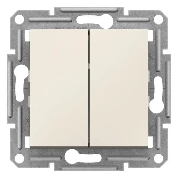 Schneider Electric - EPH1170123 - Asfora Double Push-button w/o Frm Cream - 1