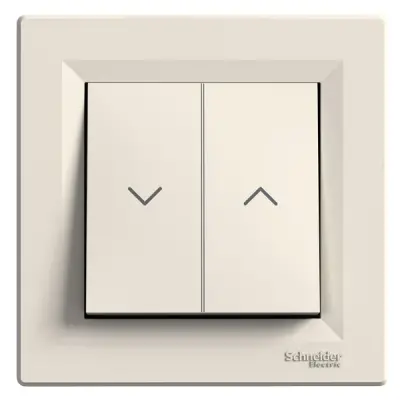 Schneider Electric - EPH1300523 - Asfora Roller Blind Switch Cream - 1