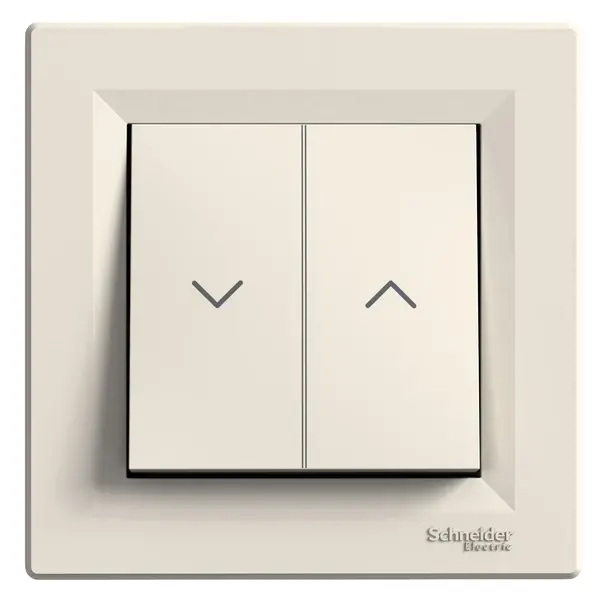 Schneider Electric - EPH1300523 - Asfora Roller Blind Switch Cream - 1