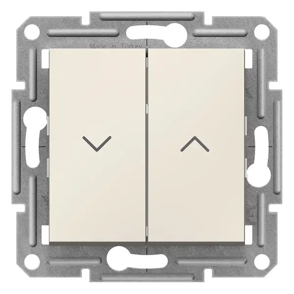 Schneider Electric - EPH1370123 - Asfora Roller Bld Push-btn w/o Frm Cream - 1