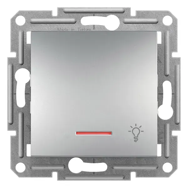 Schneider Electric - EPH1800161 - Asfora Push-button w/ Loc.L. Alum - 1