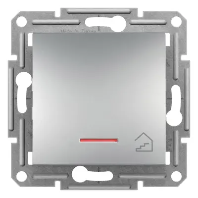 Schneider Electric - EPH1900161 - Asfora Push-b w/ Loc.L. Stair Alum - 1