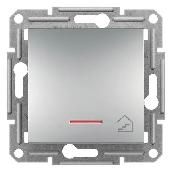 Schneider Electric - EPH1900161 - Asfora Push-b w/ Loc.L. Stair Alum - 1