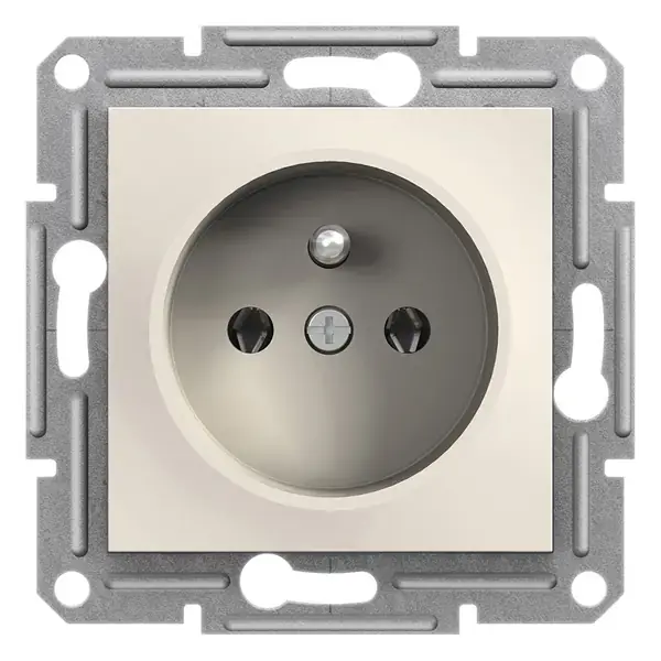 Schneider Electric - EPH2870123 - Asfora Pin-e. Socket Out. w/o Frm Cream - 1
