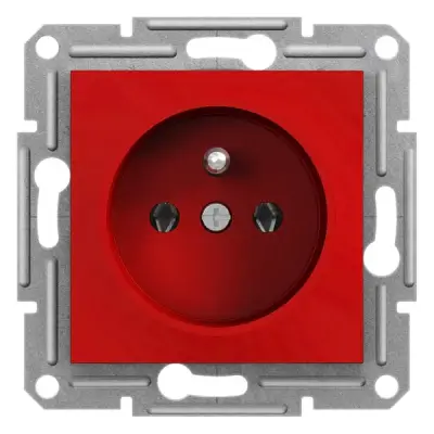 Schneider Electric - EPH2870442 - Asfora Pin-e. Socket Out. w/o Frm Red - 1