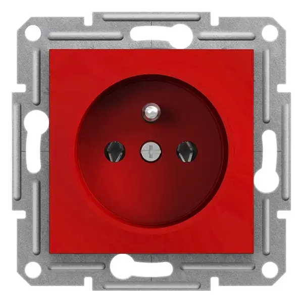 Schneider Electric - EPH2870442 - Asfora Pin-e. Socket Out. w/o Frm Red - 1