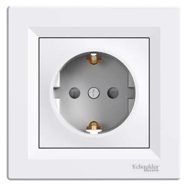 Schneider Electric - EPH2900221 - Asfora Side-e. Socket Out. w/Shtr White - 1