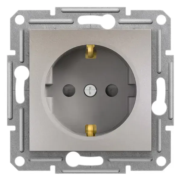 Schneider Electric - EPH2900269 - Asfora Side-e. Socket Out. w/Shtr Bronz - 1
