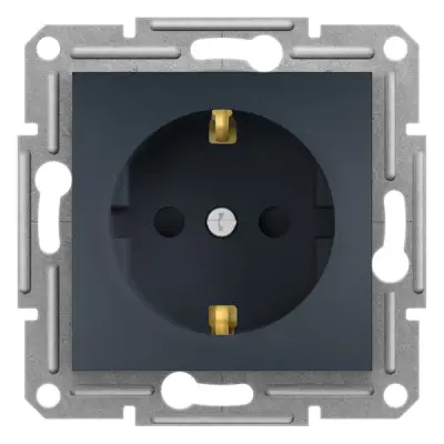 Schneider Electric - EPH2900271 - Asfora Side-e. Socket Out. w/Shtr Anth - 1