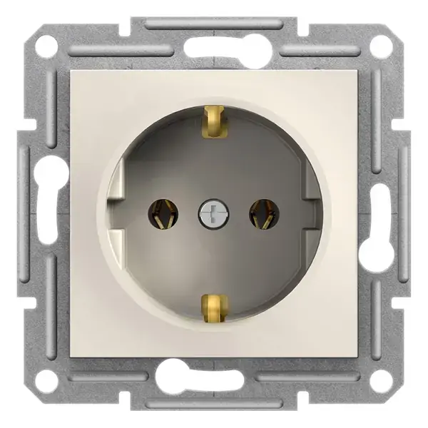 Schneider Electric - EPH2970123 - Asfora Side-e. Socket Out. w/o Frm Cream - 1
