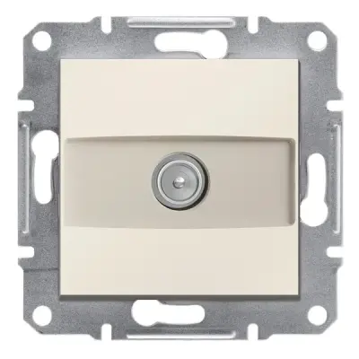 Schneider Electric - EPH3270123 - Asfora TV Skt Ending 1dB w/o Frm Cream - 1