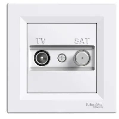 Schneider Electric - EPH3400121 - Asfora TV/SAT Skt Ending 1dB White - 1
