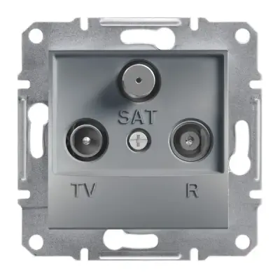 Schneider Electric - EPH3500362 - Asfora TV/R/SAT Skt Intermdt 8dB Steel - 1