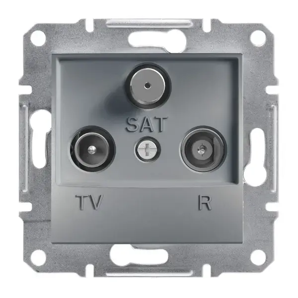 Schneider Electric - EPH3500362 - Asfora TV/R/SAT Skt Intermdt 8dB Steel - 1