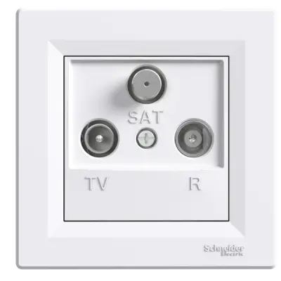 Schneider Electric - EPH3502121 - Asfora TV/R/SAT Skt Ending 1dB White DIY - 1