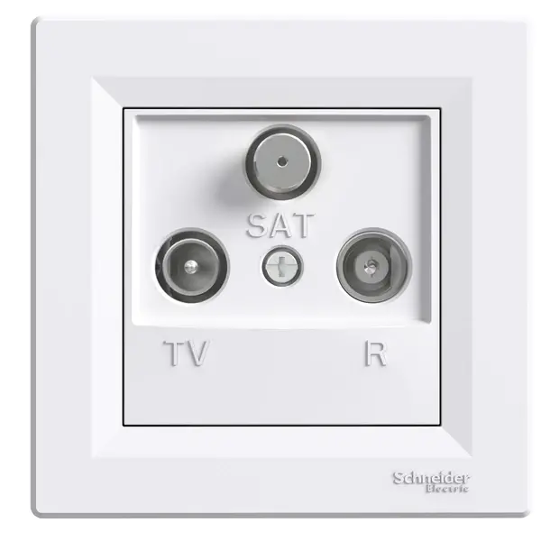 Schneider Electric - EPH3502121 - Asfora TV/R/SAT Skt Ending 1dB White DIY - 1