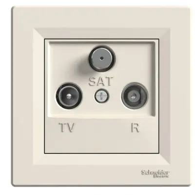 Schneider Electric - EPH3502123 - Asfora TV/R/SAT Skt Ending 1dB Cream DIY - 1