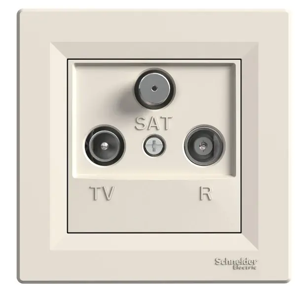 Schneider Electric - EPH3502123 - Asfora TV/R/SAT Skt Ending 1dB Cream DIY - 1