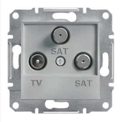 Schneider Electric - EPH3600161 - Asfora TV/SAT/SAT Socket Ending 1dB Alum - 1